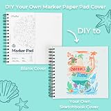 Ohuhu Square Sketchbook 8.3x8.3 in Double-Sided Bleedproof 60 Sheets 150gsm view 3