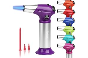 TBTEEK Butane Torch T901, Kitchen Torch Cooking Torch with Safety Lock & Adjustable Flame for Cooking, BBQ, Baking, Brulee, C