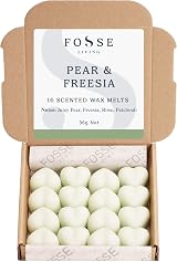 Fosse Living Pear & Freesia Soy Wax Melts 16 Pack 96+ hrs Vegan UK