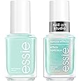 Essie Nail Polish Seafoam Chrome Kit, Green, Mint Candy Apple, Aqua, Nail Art Studio Mystic Marine, Vegan, 0.46 Fl Oz each
