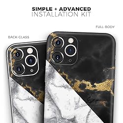 Design Skinz White-Black Marble & Digital Gold Foil