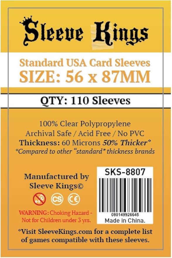 Sleeve Kings Standard USA Card Sleeves (56x87mm) 110 Pack