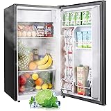 TECCPO Mini Fridge with Freezer TAMF32, 3.1 Cu.Ft, Low Noise, Energy Star, 6 Settings Temperature Adjustable, Mini Fridge for