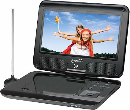 Amazon Com Supersonic Sc 259 9 Tft Portable Dvd Cd Mp3 Player With Tv Tuner Usb Sd Card Slot Home Audio Theater