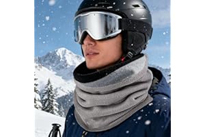 Thickened Fleece Neck Warmer with Cotton and Windproof Fabric,Perfect for Winter Travel,Skiing,and More