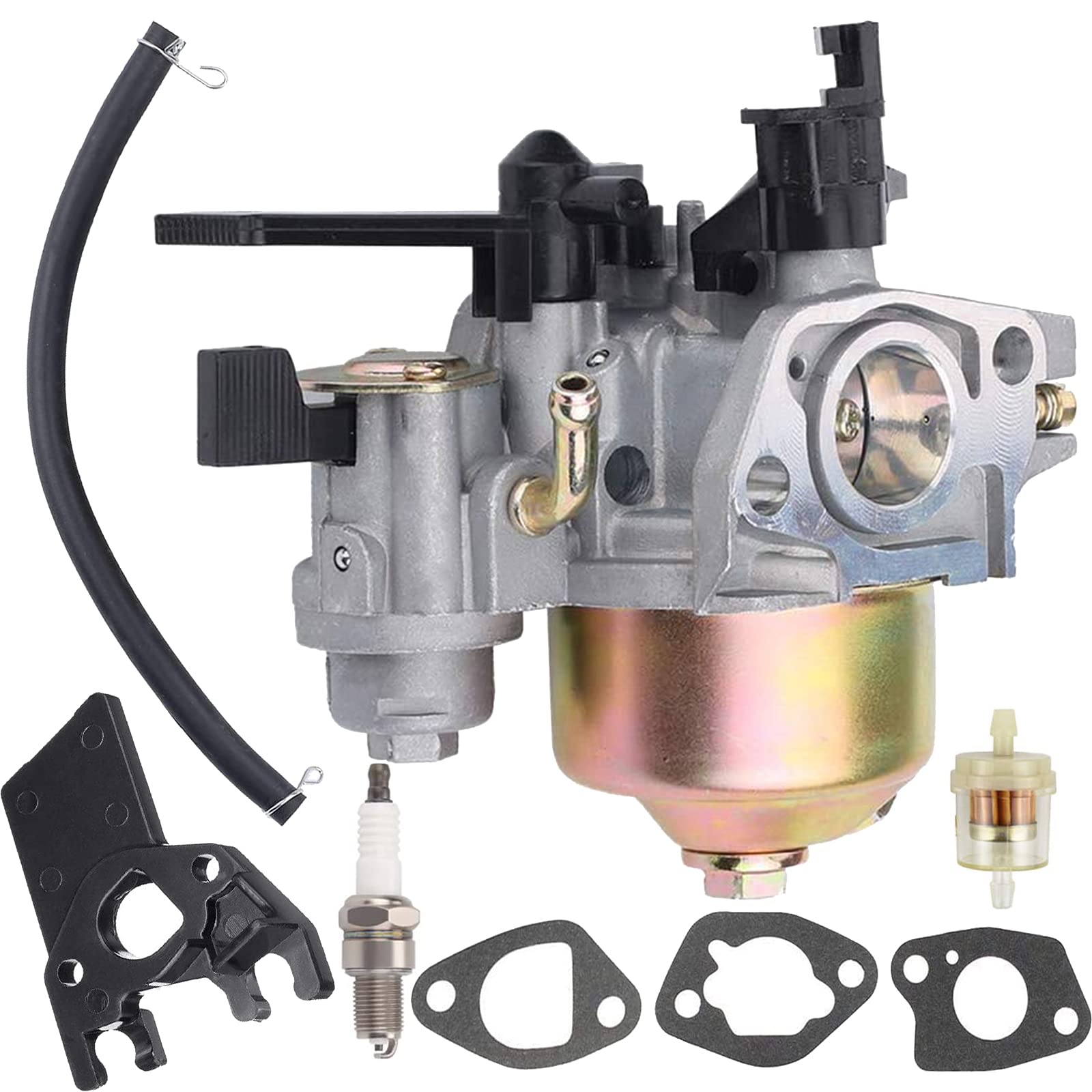 Photo 1 of 212cc Carburetor Replacement for Harbor Freight Predator 212cc R210 6.5HP 7HP OHV Horizontal Engine Replace Models 60363 68121 69727 68120 69730 carb (with Spark Plug and insulator)