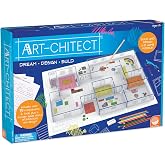 MINDWARE Art-CHITECT 3-D Home Design Architecture KIT | Build and rebuild endless designs with wooden planks. Includes 2 Base Boards and 36 Walls.