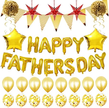 Surenhap 16 Inch Happy Father S Day Hanging Balloons Banner