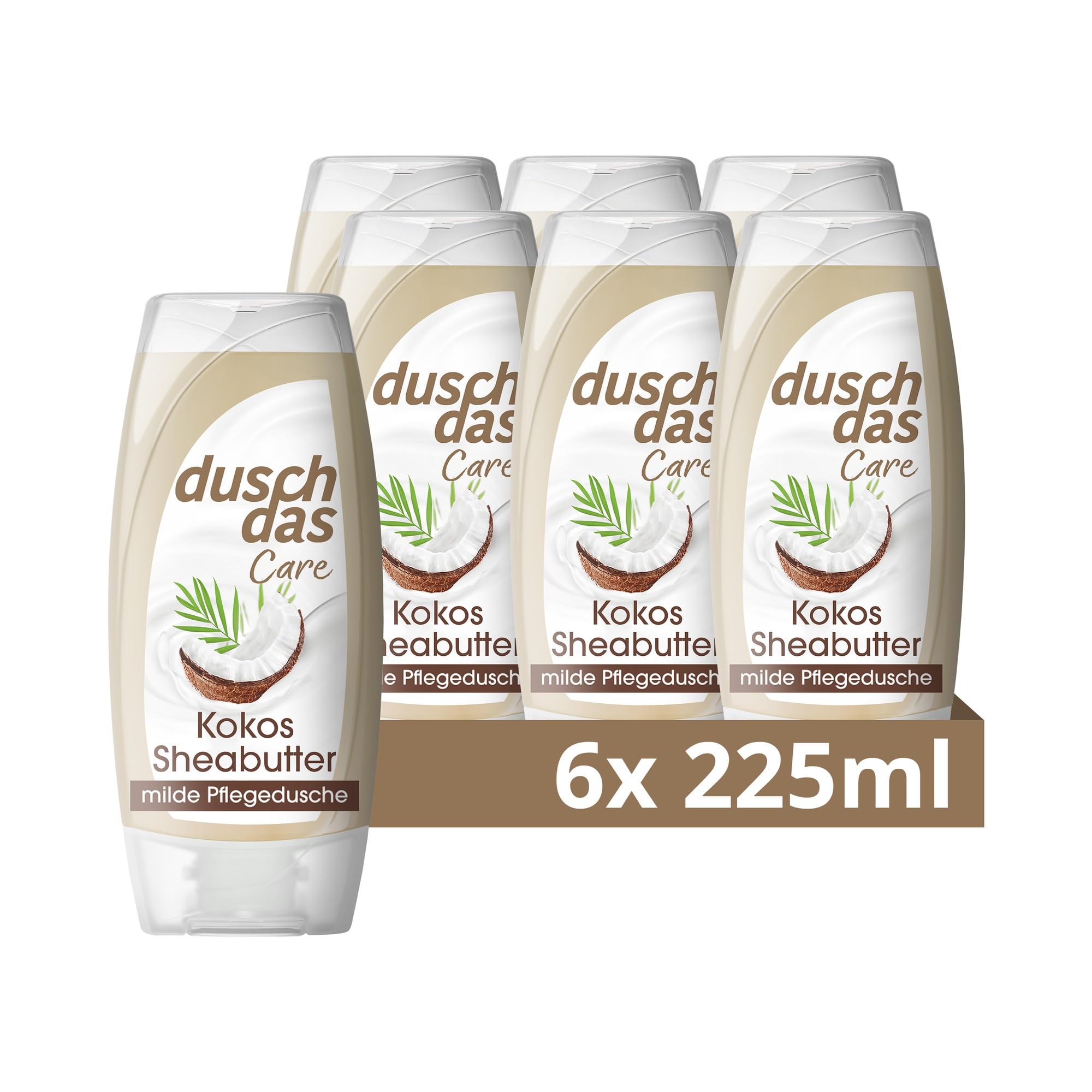 Duschdas Care Duschgel Kokos & Sheabutter Milde Pflegedusche ph-hautneutral 6x 225 ml