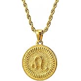 LMUWECNO 18K Gold Plated Zodiac Necklace for Women Men, Retro Coin Zodiac Sign Pendant Necklaces, Hypoallergenic & Anti-Tarnish, Adjustable Chain Horoscope Jewelry with Gift Box, Birthday Gifts for Her Him