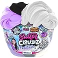 Compound Kings Fluffy Butter Cloudz Cookie Scented Large Slime Bucket for Kids – Soft, Squishy, Non-Toxic Sensory Toy | Purple, White & Black Swirl Silky Smooth Slime Gift