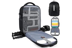 Lubardy Camera Bag Professional DSLR SLR Mirrorless Camera Backpack 14 Inch Waterproof Laptop Backpack Anti-Theft Camera Case with Rain Cover Large Capacity Photography Backpack for Men Women, Black