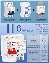 DIHOOL Ground Fault Circuit Breaker with Voltage