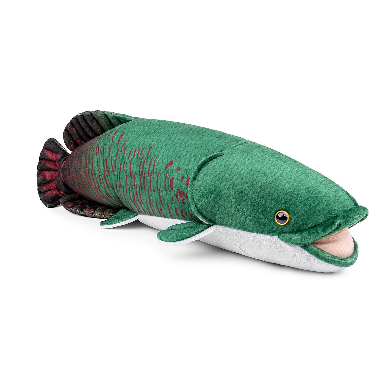 RLOMUTE Arapaima Plush Toy Realistic Stuffed Animal Super Soft Fish Cute for Birthday Party Favors Companions Bedroom Car Home Decor Collectible Gift for kids Boys Girls 19.6 Inch Green — image 1
