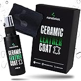 Nanotekas Premium Ceramic Leather Coating – Professional Leather Shield & Protector for Car Seats, Tesla Vegan Leather, Interior, Furniture, Shoes – Nano Technology Long-Lasting Leather Care