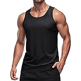MAGCOMSEN Men's UPF 50+ Tank Top Quick Dry Summer Workout Muscle Sleeveless Shirts for Swim Beach Bodybuilding