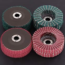 Rustark 8 Pcs 4"Nylon Fiber Flap Disc Polishing