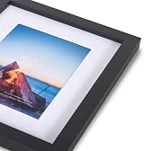 Scholar Tree Black 10x8 Photo Frames Set of 4 Wooden MDF with Passepartout view 7
