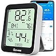 Govee Bluetooth Hygrometer Thermometer,Room Temperature Humidity Meter with APP Alerts and Data Storage, Humidity Monitor Ind