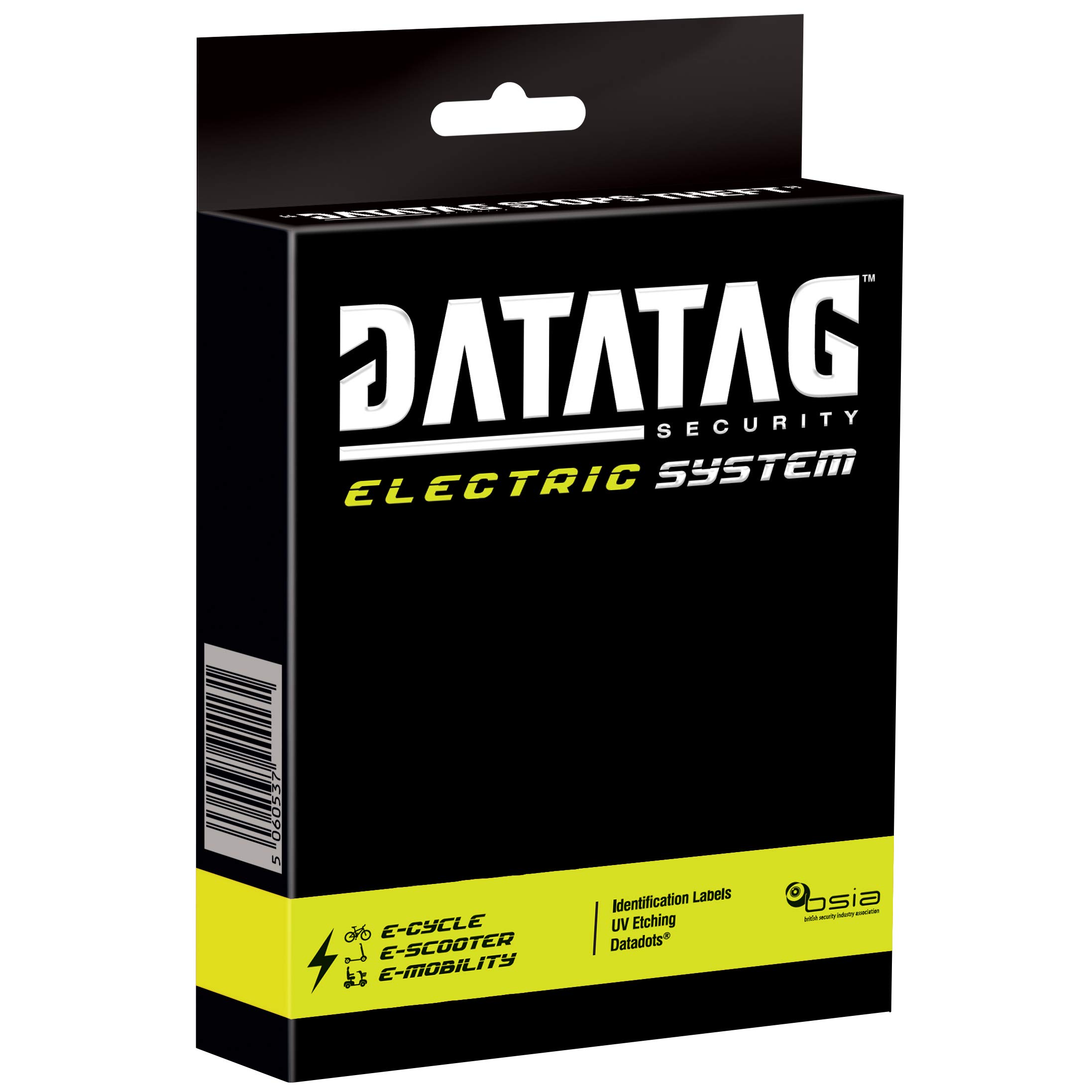 Datatag E-Bike/E-Scooter/E-Mobility Security Identification System, Black