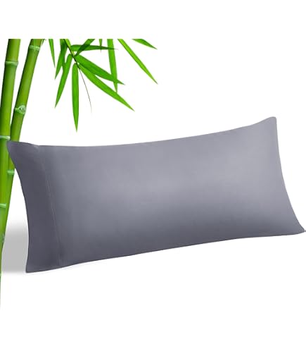 Fundas De Almohada De Bambú, Tamaño Cuerpo Completo, Color Azul, Refrescantes, Cierre De Cremallera, Frescas Y Transpirables, Para Personas Que Se Acaloran Y Sudan Por La Noche, 20 X 54 Pulgadas