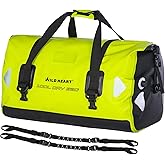 WILD HEART Waterproof Motorcycle Duffel Bag PVC500D Double-bottom With Rope Straps and Inner Pocket 40L 66L 100L for Kayaking, Camping, Boating,Motorcycle