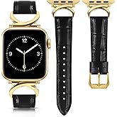 mxiixnai Leather Band Compatible with Apple Watch Bands for Women 41mm 40mm 38mm 42mm 44mm 45mm 46mm 49mm, Dressy Designer Strap with C-Shape Metal Buckle for iWatch Series 11/10/9/8/7/6/5/4/3/2/1/se/Ultra/Ultra 2