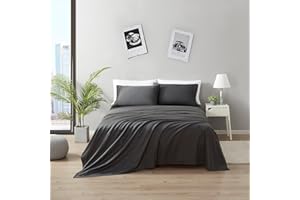 100% Cotton Sheet Set, Ultra-Soft Twin Sheets, Breathable Cooling Sheets for Twin Size Bed with 15" Deep Pockets, 400 Thread 