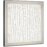 36"x36" Large Framed Wall Art - Neutral Abstract Line Design Art (Frame Assembly Required)