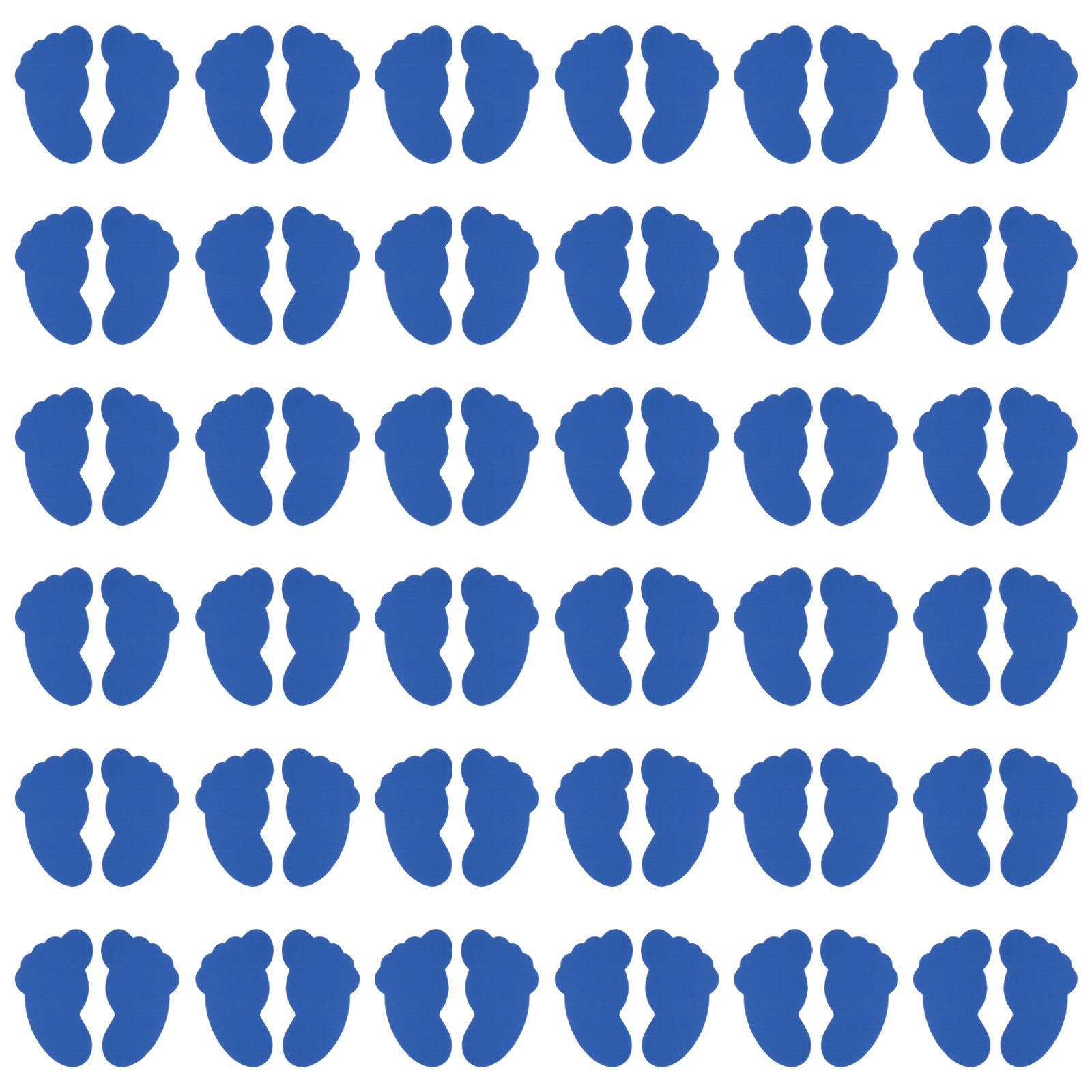 PATIKIL Foot Shaped Carpet Markers, 80pcs (40pairs) Nylon Floor Spots Markers Colorful Hook and Loop Marker Dots for Classroom Teacher Supplies, Dark Blue