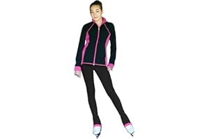 ChloeNoel JS792 Color Contrast Elite Figure Skating Jacket w/Pockets & Thumb Holes