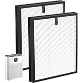 2 Pack HAP603 Replacement Filter Compatible with ECOSELF HAP603WF & HAP603 Air Purifi-er, 3-in-1 True Air Purifi-er replacement filter, HAP603 & HAP603WF, White