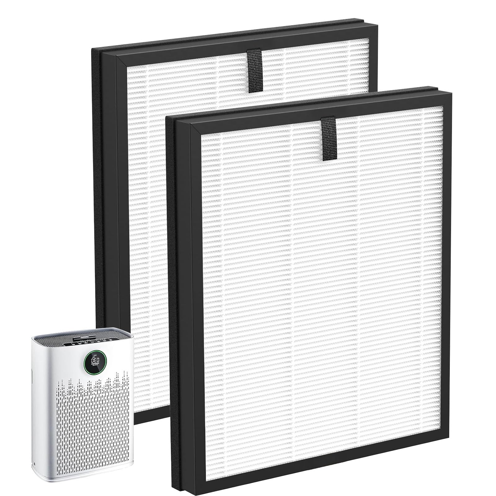 Photo 1 of 2 Pack HAP603 Replacement Filter Compatible with ECOSELF HAP603WF & HAP603 Air Purifi-er, H13 True Filter with Activated Carbon Replacement Filte