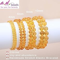 AD Beads Handmade Gemstone Stretch Elastic Bracelet