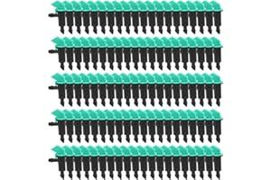Zorveiio 100 Pack 4 GPH Flag Drip Emitter, 16L/H Emitter Sprinkler Drippers Garden, Connect 4mm/7mm Hose for Lawn Vegetables Garden