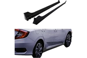 KUAFU Side Skirt Compatible with 2013-2017 Honda Accord 4DR Sedan Models Rocker Panels Guard Splitter Extension Spoiler Black