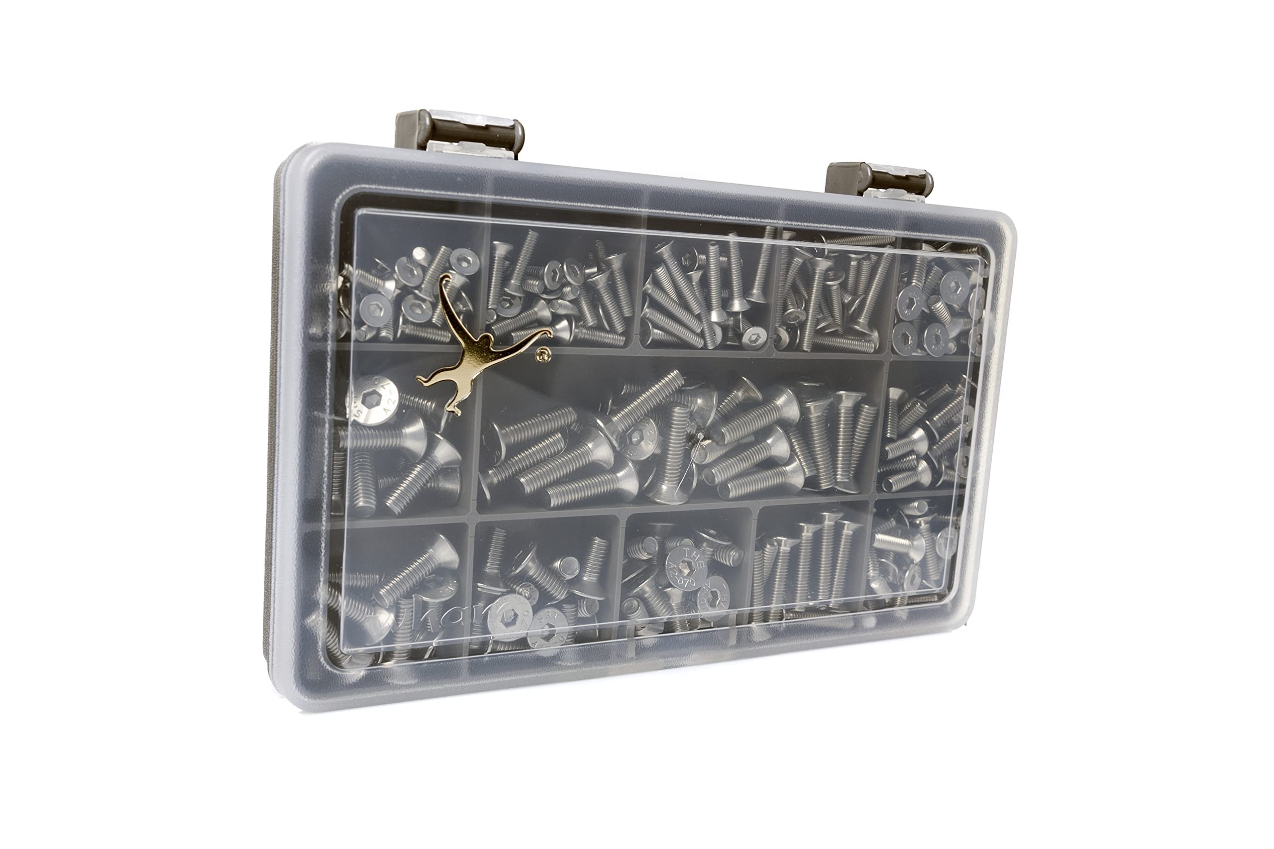 Set of 270 Assorted Allen Socket Countersunk Head Machine Screws/Bolts -DIN7991- M3, M4 and M5, A2-70 (304 Grade) Stainless Steel: Sturdy Re-Cycled Compartment Box