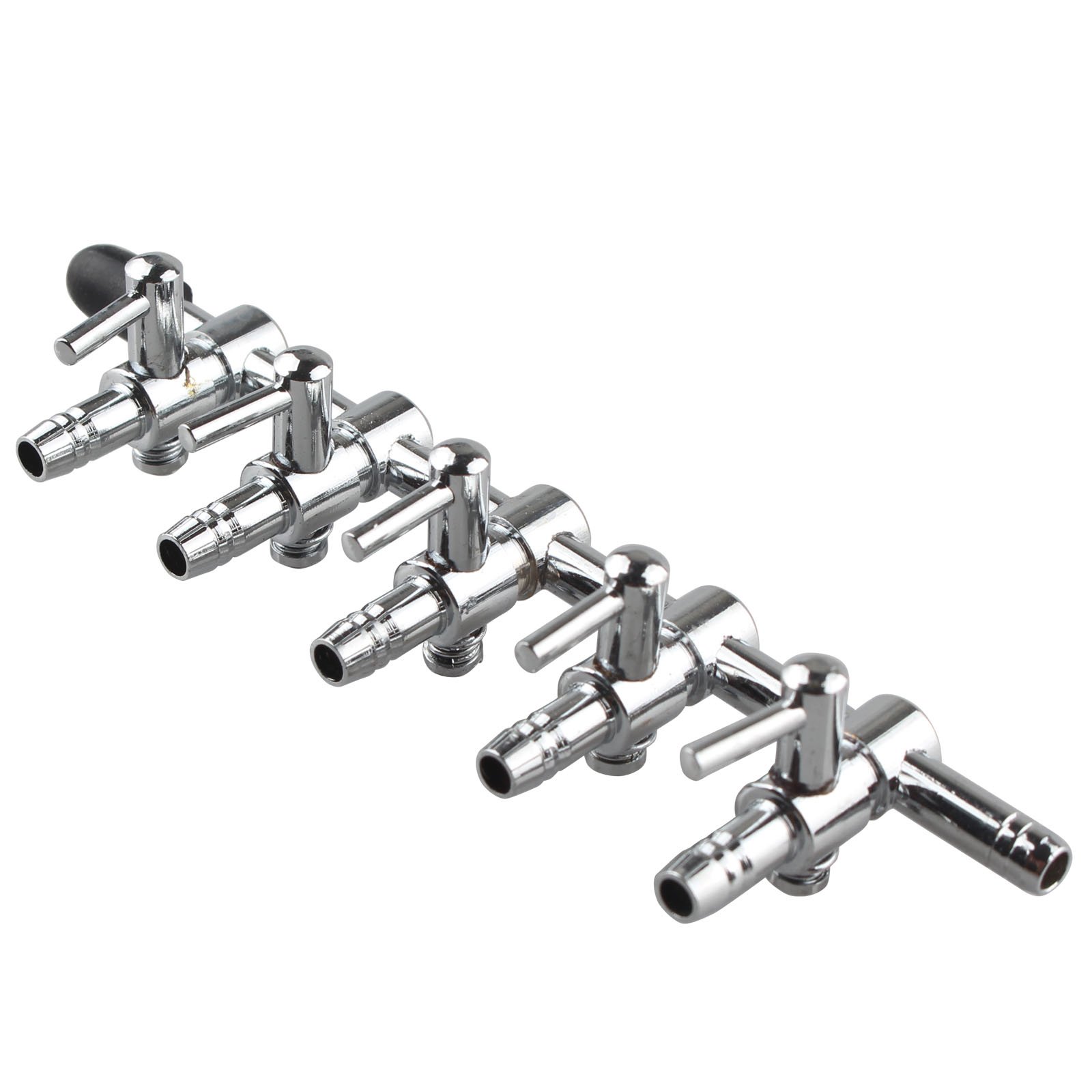 HALJIA 5MM 5 Way Aquarium Manifold Air Flow Pump Splitter Control lever Valve Airline Tube Connector