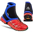 Azarxis Low Trail Gaiters Shoe Covers Wrapid Gators for Men & Women & Youth Running Hiking Climbing (Blue & Black, S/M)
