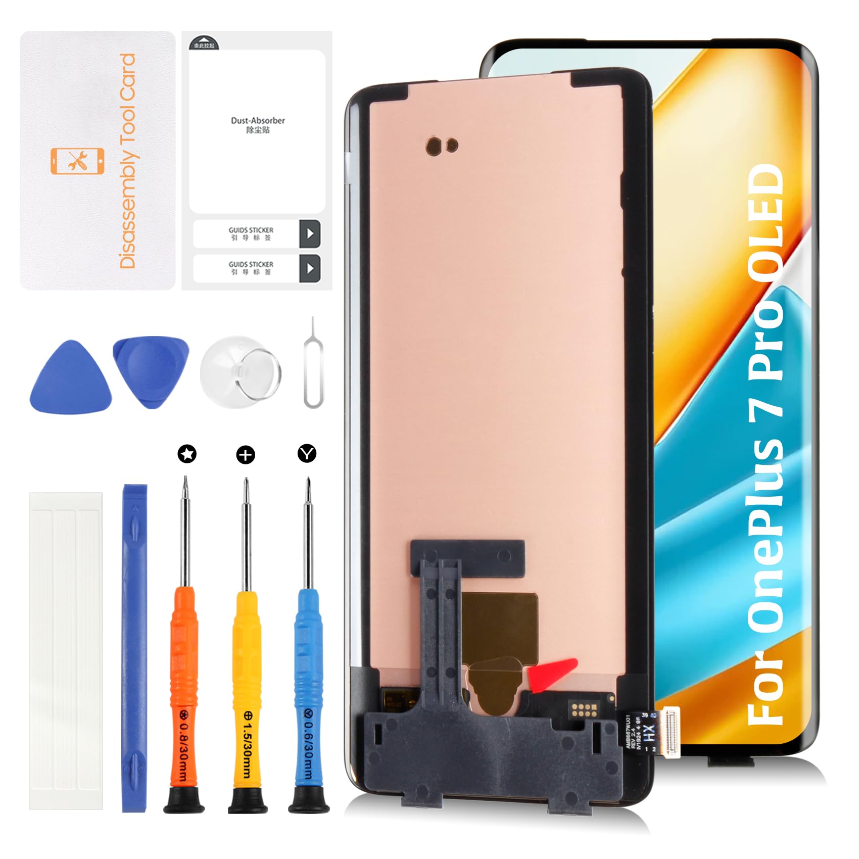 Photo 1 of Olivechard for OnePlus 7 Pro OLED Display Screen Replacement (Fingerprint Cable Transfer Required) 6.67" Compatible with GM1911 GM1913 GM1917 GM1910 GM1915 Touch Digitizer Assembly