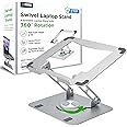 Uncaged Ergonomics Adjustable Laptop Stand for Desk, Portable Laptop Holder, Height Adjustable Desktop Stand for Office or Home Supplies