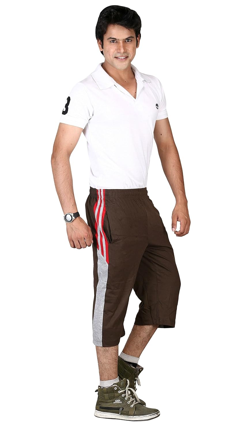 vego men's casual cotton three forth