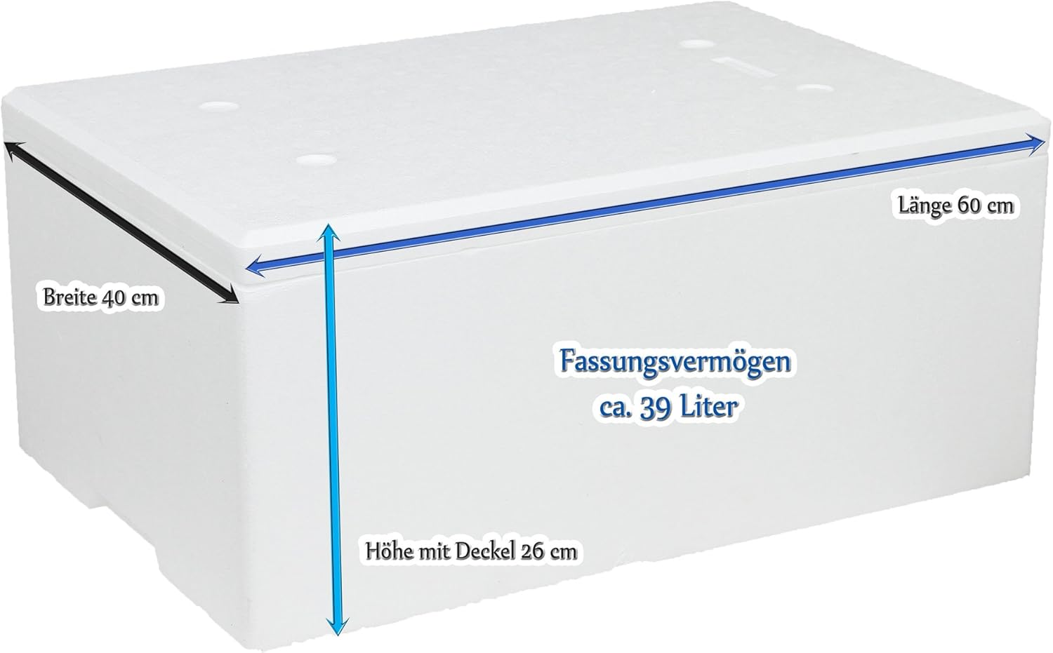 Poliestireno Caja 39 L, con Tapa 60 x 40 x 26 cm: Amazon.es: Productos para mascotas