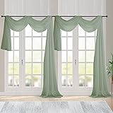 Chyhomenyc Sheer Window Curtains 144 inch Extra