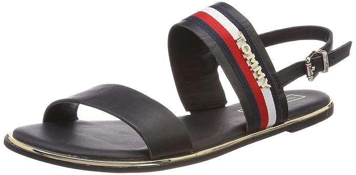 Tommy Hilfiger Damen Flat Sandal Corporate Ribbon Zehentrenner