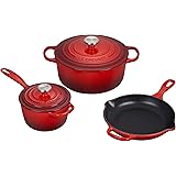 Le Creuset Enameled Cast Iron Signature Cookware Set, 5 pc. , Cerise