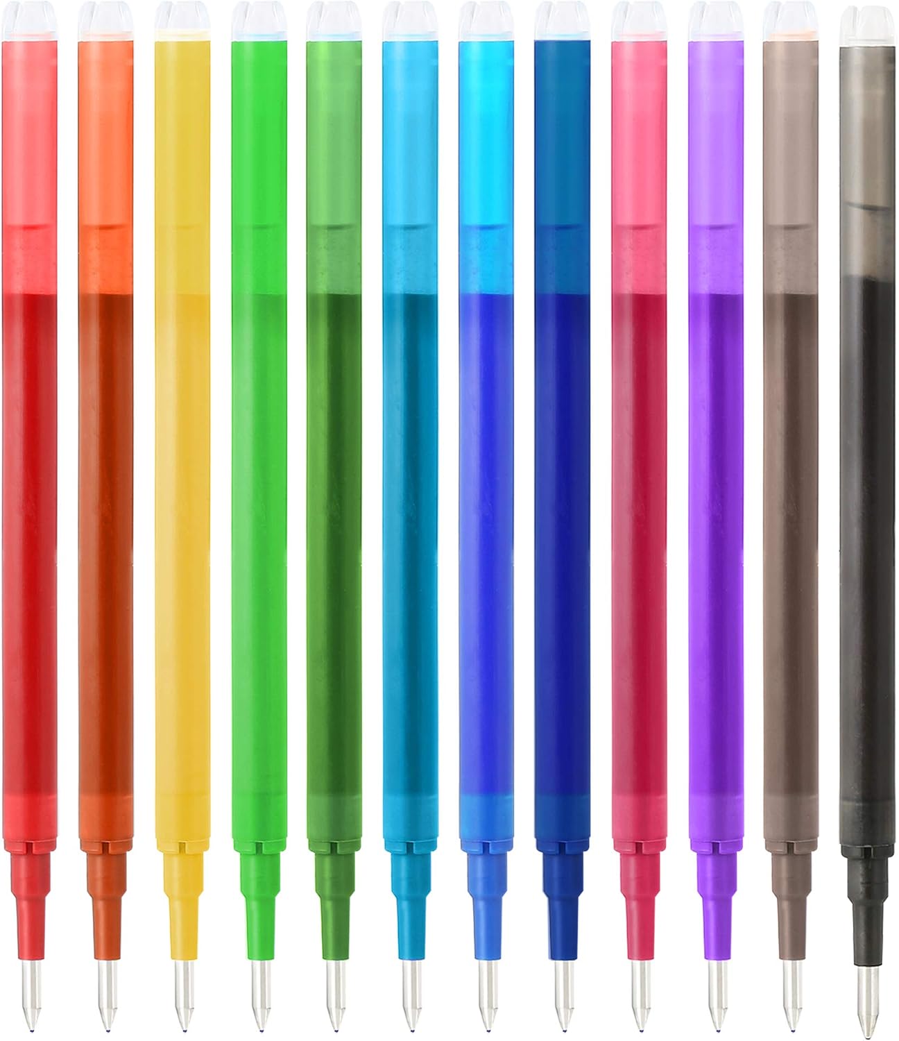 PENCILMARCH Refills for Erasable Pens 0.7 mm Tip – Pen Refills Colour Pack of 12