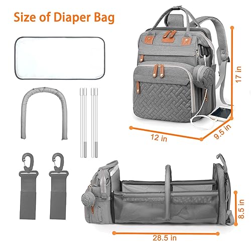 Baby Diaper Bags with Changing Station, Waterproof Diaper Bag