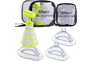Fitiger FoldPumpVac Collapsible Airway Clearance Device Home Kit,First Aid Kit for Children and Adults, Airway Suction Device for Kids and Adults