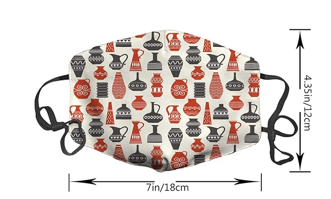 Amazon.com: Jugs and Vases Custom Mouth Mask Anti-Dust Face Mask Adjustable Buckle Face Mask White: Clothing